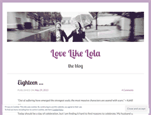 Tablet Screenshot of lovelikelola.com